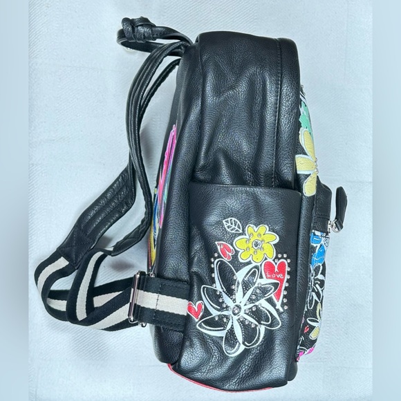NWOT Limited Edition Brighton Scribble Garden Love Backpack (Leather) & pouch - Picture 6 of 10
